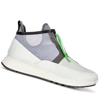 Men's Ecco St.1 Ankle Sneakers White | SG 645KOR